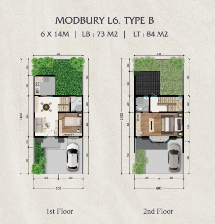 Floor plan for MODBURY L6 TYPE B