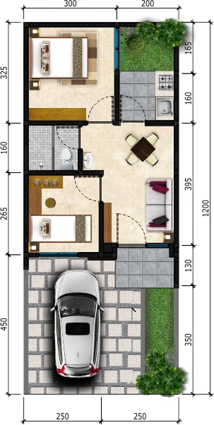 Floor plan for MONTANA 5×12 Type B